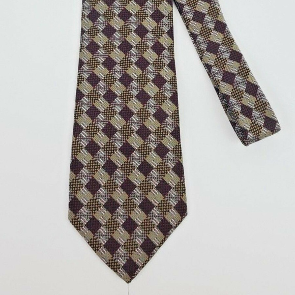 Jhane Barnes Mens Dress Suit Necktie 100% Silk - Picture 3 of 8